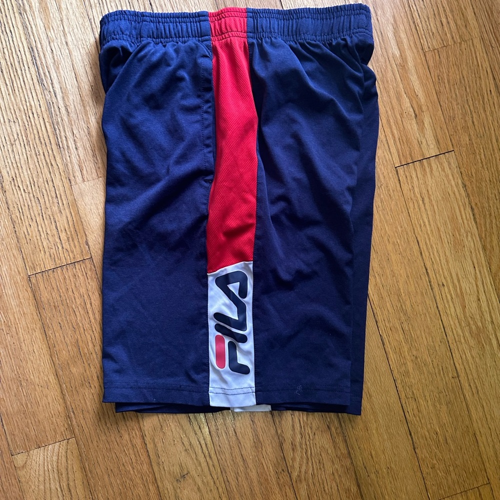 Fila Kids' Navy and Red Shorts
